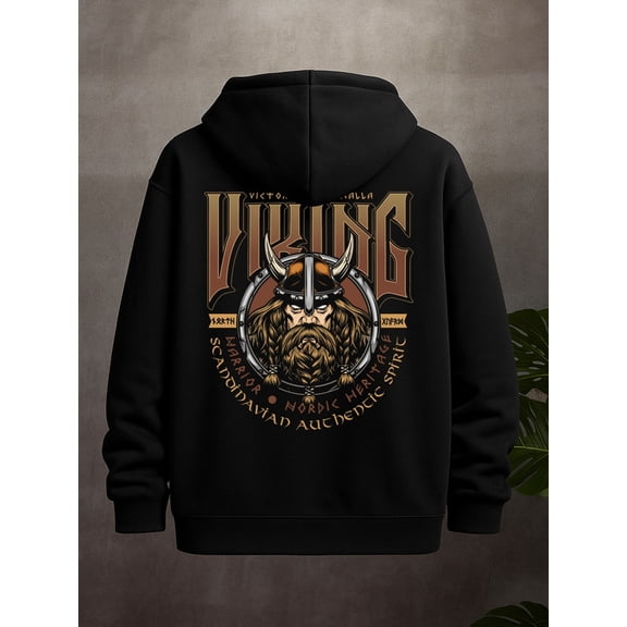 Viking Warrior Hoodie hoodies & sweatshirt Veteran mens graphic hoodies black Hooded Design, Comfortable Pullover halloween high quality winter fist graphic Fashion Unisex hoodie