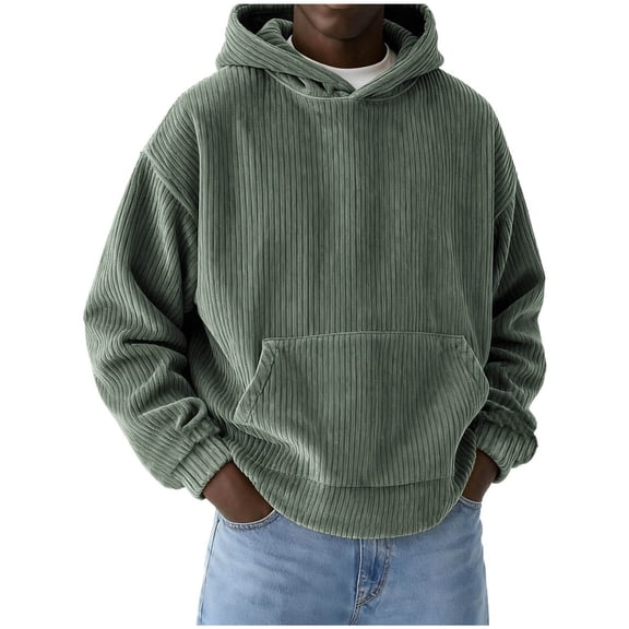 Aeguzox Hoodie Men Fashionable Long Sleeve Hooded Sweatshirt with Pockets for Winter,Size S-3XL