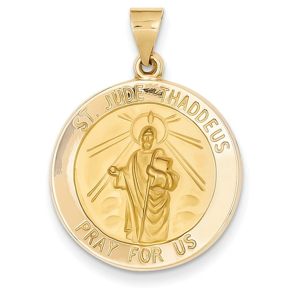 14k Saint Jude Médaille Pendentif XR512 (31mm x 22mm)
