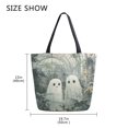 thumbnail image 5 of FORMRS Womens Canvas Tote Bag with Zipper Inner Pocket Shoulder Handbag, Ghosts Playing in A Garden, 5 of 7