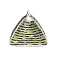 thumbnail image 3 of Lsque Striped With Palm Tree Branches Printed Long Tissue Box Cover Holder, Facial Paper Organizer Dispenser,Triangle with Bottom Belt, PVC Leather Decorative Organizer, 3 of 9