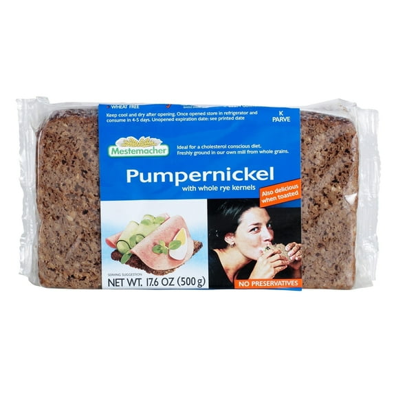 Mestemacher Pumpernickel Bread 17.6 oz. Pack of 3