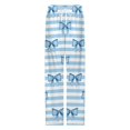 thumbnail image 4 of Pink Bow Pattern Pajama Pants Breathable with Pockets Pajamas For Lady Vintage Sleeping Pants Bedroom Homewear, 4 of 6