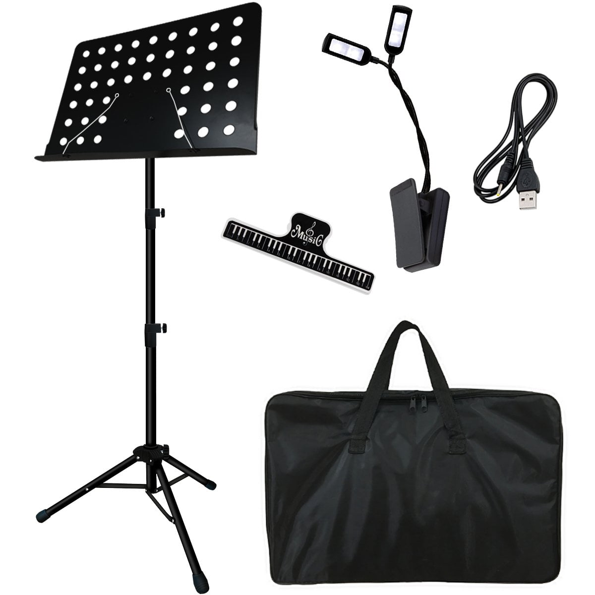 Kasonic Music Stand, Professional Collapsible Music Stand for Music Sheet, Instrument Books with ...