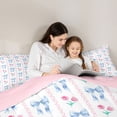 thumbnail image 4 of Feelyou Bowknot Full Size Comforter Sets, Cartoon Flower Bedding Sets, 3pcs, 4 of 7