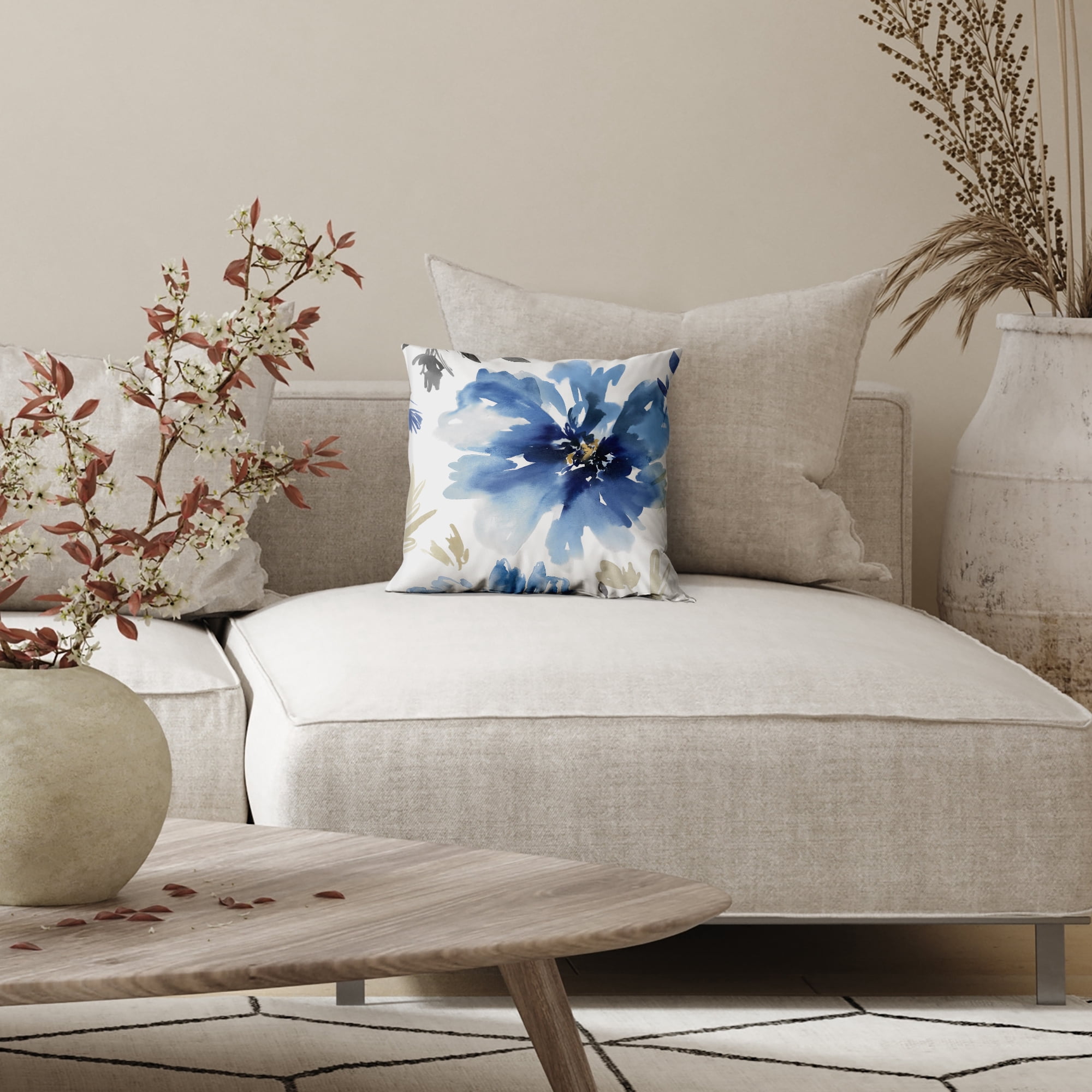 Americanflat 16"x16" Floral Throw Pillow with Premium Polyester