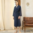 thumbnail image 6 of Seductiva Clearance Women's Lightweight Robe Unisex Pocket Breathable Knee Length Bathrobe Splicing Soft Sleepwear SPA Robe Soft Lightweight, 6 of 9