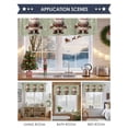 thumbnail image 6 of Valances for Windows Merry Christmas Santa Claus Western Cowboy Rod Pocket Short Curtain for bathroom living room bedroom Snowflake Sage Green 1 Panel 54x18in, 6 of 7