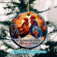 thumbnail image 2 of Customized Text & Names Mr & Mrs Married Ceramic Ornaments, 3rd Xmas Together Ornament, Personalized Our 3RD Christmas Together Ceramic Ornament, Rooster & Hen Married Ornament Gift for Anniversary, 2 of 6