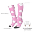 thumbnail image 6 of Salouo Pink And White Polka Dot Print Women's Men's Ankle Socks 1-pack Casual Athletic Socks for Unisex Adult Moisture-Wicking Socks for Daily Wear/Running/Sport, 6 of 8