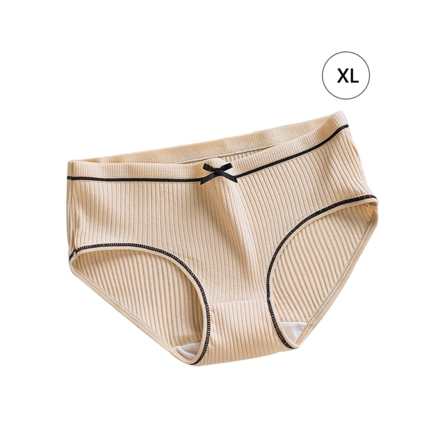 Qarigey Ropa interior elástica para mujer, calzoncillos de algodón para niña, bragas transpirables que absorben la humedad, ropa interior diaria Ropa interior albaricoque SG Qarigey AP000432-20