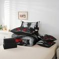 thumbnail image 4 of Valenitne Romantic 7 Pieces Full Comforter Set,Women Red Rose Bed in a Bag Comforter & Sheet Set All Season,Glasses Bedding Sets with Comforter, Sheets, Pillowcases & Shams, 4 of 5