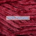thumbnail image 5 of Uxcell 1 Skein Velvet Yarn Chenille Yarn 100g/3.5oz 87 Yards 6# Super Bulky Polyester Soft Blanket Yarn Dark Red, 5 of 6