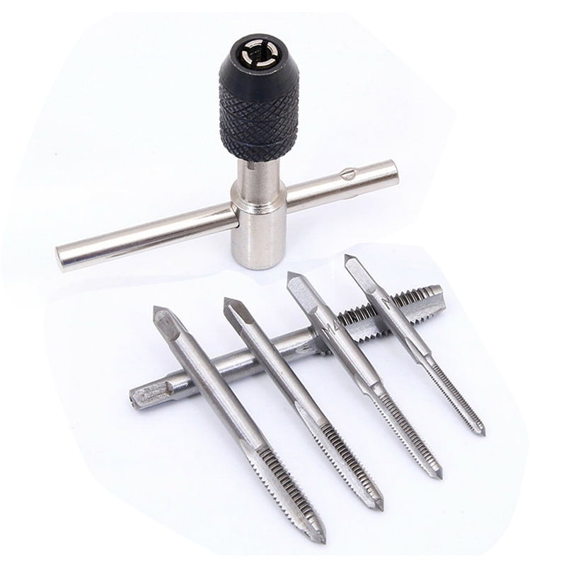 Adjustable THandle Ratchet Tap Holder Wrench + 5pcs M3M8 Machine