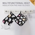 thumbnail image 4 of Yayeee Oven Mitts and Pot Holder Set of 2 Heat Resistant Kitchen Gloves Baking Hot Pad, White Halloween Ghost, 4 of 5