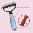 thumbnail image 3 of Unique Bargains Pets Grooming Supplies Professional Undercoat Rake Shedding Control for Dogs and Cats 6.69"x3.54" Blue, 3 of 6