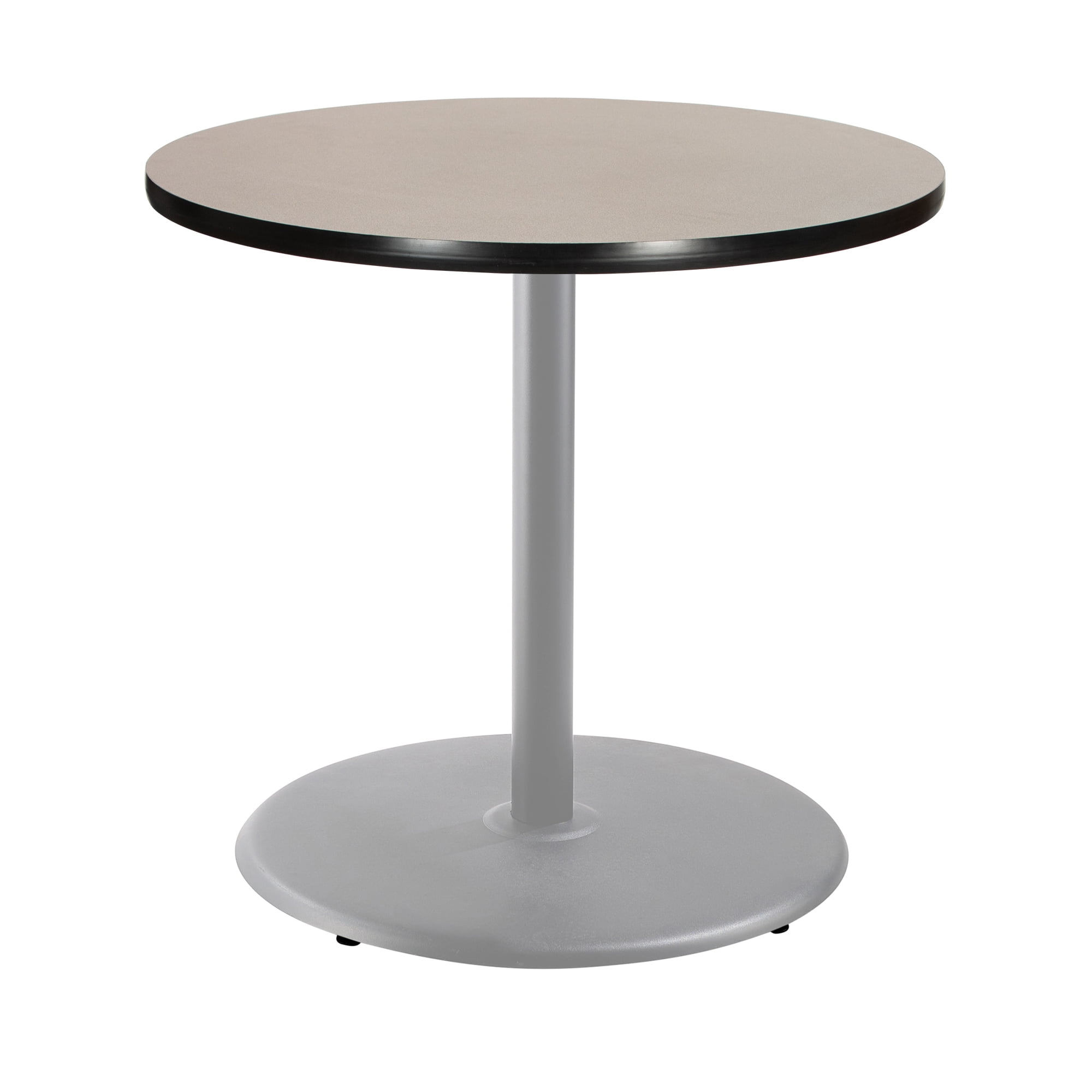 Hampden Furnishings Bennet Collection Steel Frame 36" Round Top, Round Base, 36" Height, Cafe Table Grey Frame/Grey Nebula Top