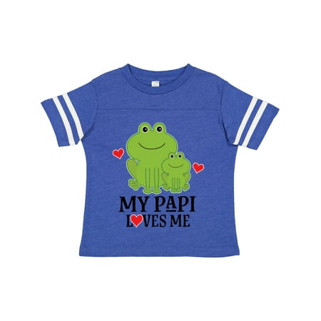 

Inktastic My Papi Loves Me Grandson Frog Gift Toddler Boy Girl T-Shirt
