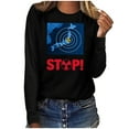 thumbnail image 1 of RKSTN Sweat-Shirt pour Femmes Mode Automne Léger Couleur Unie Manches Longues Col Rond Imprimé Pollution Marine, 1 of 4