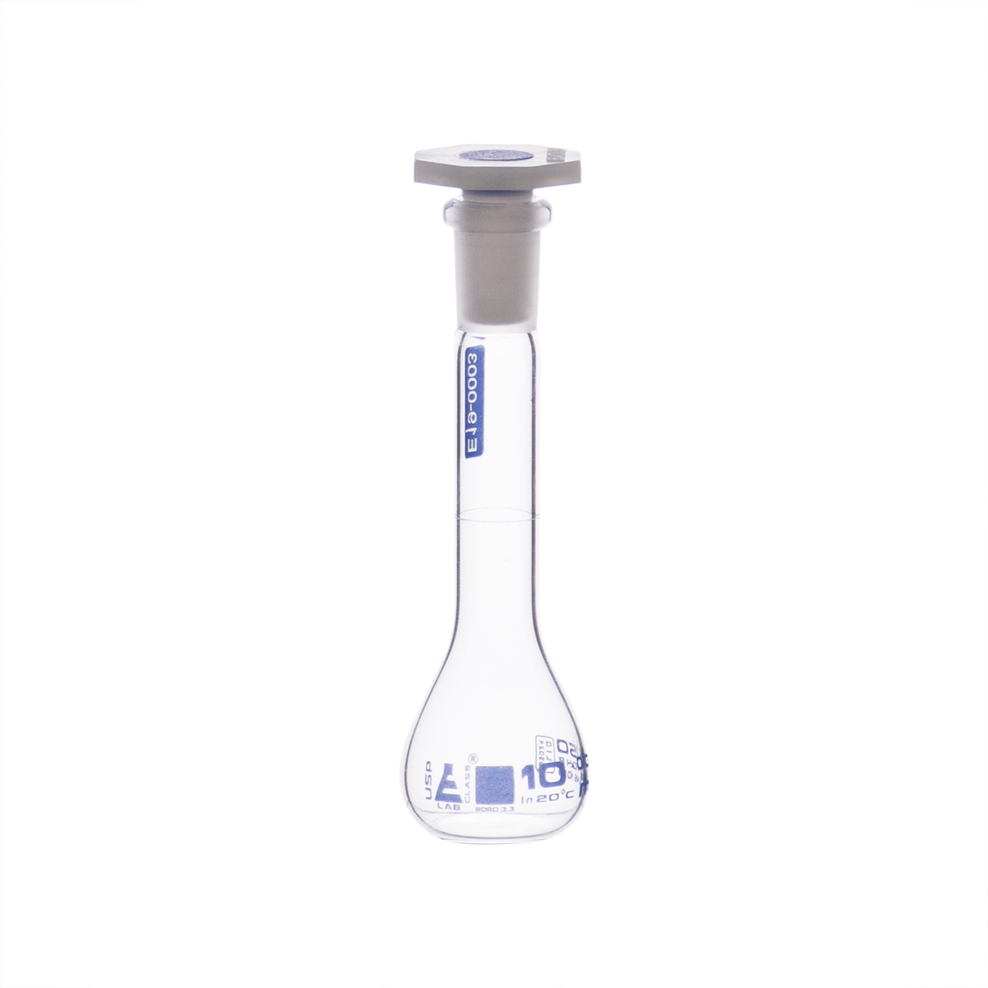 Volumetric Flask, 10ml Class A, ASTM Tolerance ±0.02ml Includes Individual Work