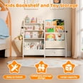 thumbnail image 2 of Kids Bookshelf and Toy Storage, Book Shelf for Kids Rooms BECOKOME 4 Tier Toddler Bookshelf Baby Bookcase for Nursery Montessori Toy Organizer, White, 2 of 7
