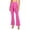 01 Hot Pink, variant on Women's Wrap Skirted Flared Leggings Stretchy High Waisted Bell Bottoms Running Yoga Lounge Pants