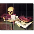 thumbnail image 1 of Ceramic Tile Mural-William Harnett Still Life Wall Tile Mural 11. 60" w x 48" h using (20) 12 x 12 ceramic tiles, 1 of 3