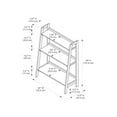 thumbnail image 4 of Linon Camden 3-Shelf Bookcase, Black Cherry, 40 inches Tall, 4 of 5