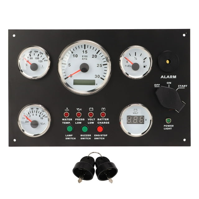 Instrument Cluster Panel,Engine Dash Instrument Panel Engine Instrument Board Boat Instrument Panel Built for Precision
