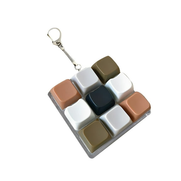 Keyboard Toy Keychain Anti Stress Keyboard Decompression Button Finger Clicker Toys Stress Relief Fidget Set for Adults Kids Pop Bubble Popper Sensory Toys Pack Office Desk