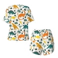 thumbnail image 2 of Sigee Dinosaurs and Tropical Leaves for Sleepwear Casual Pjs with Pockets Women's Pajamas Sets Shorts 2 Piece Short Sleeve Lounge Sets XX-Large, 2 of 9