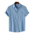 thumbnail image 2 of Hessimy Men's Hawaiian Shirt Short Sleeve Floral Button Down Shirts Tropical Holiday Beach Shirts,Floral(Light Blue,XL), 2 of 9