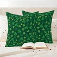 thumbnail image 3 of Green Shamrock Outdoor Waterproof Pillow Covers, St. Patrick's Day Spring Lucky Vintage Decorative Square Throw Pillowcase Sofa Cushion Sham for Patio/Couch/Chair, 26"x26" 2 Pack, 3 of 8