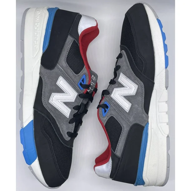 New Balance Mens 597 Classic Black Red Blue ML597VAC Size 11.5 D NWOB Lifestyle