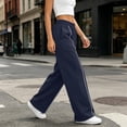 thumbnail image 6 of Jaunzuar Workout Pants Women Elastic Waist Straight Leg Sweatpants Versatile Running Casual Pants with Pocket L, 6 of 8