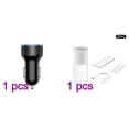thumbnail image 1 of Car Charger 5V 3.1A Quick Charge Dual USB Port LED Display Voltmeter Phone Charging Adapter, Black Humidifier Dual Sprayer Diffuser 3W 400ml Adjustable Air Humidifier for Home Car, White, Battery, 1 of 9