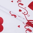 thumbnail image 6 of Valentine''s Day Tablecloth Rectangle 60x84 Inch, Red Love Heart Table Cloth, Polyester Fabric Romantic Love Tablecloths, Waterproof Spillproof Tablecloth for Valentines Day Wedding Party Decoration, 6 of 6