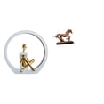 thumbnail image 1 of Estatua de niña,Estatuas de mujeres y niñas,figuritas decorativas elegantes,Figura de caballo,Escultura de figura de caballo en miniatura coleccionable,Estatua de animal de adorno de caballo, 1 of 8