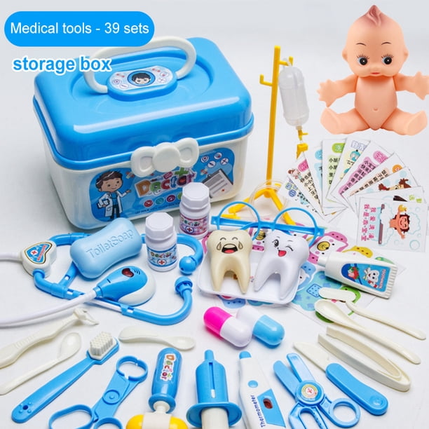 Juguetes Médicos Kit médico de dentista de 39 Uds., Kit médico interactivo, Kits médicos de simulación, los mejores regalos Ndcxsfigh libre de BPA