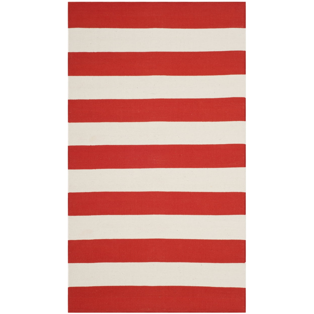 SAFAVIEH Montauk Saranna Striped Cotton Runner Rug, Rust/Ivory, 2'3" x 7'