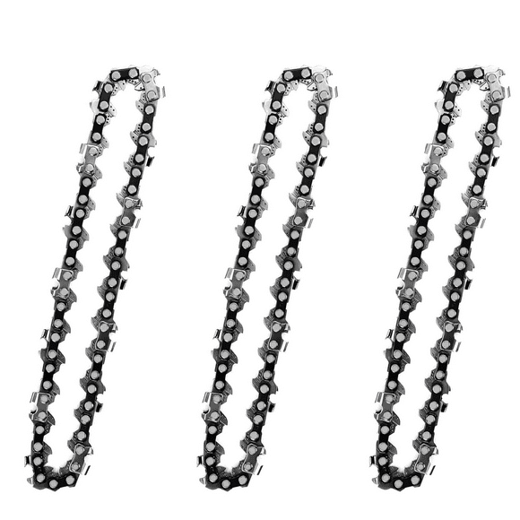 3pcs 4-Inch 1/4 Inch Guide Saw Chain Mini Chainsaw Chain for 4 Inch Cordless Electric Protable Battery Handheld Chainsaw
