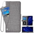 thumbnail image 1 of Huawei P30 Lite Wallet Case Huawei P30 Lite Cover Premium PU Leather Folio Flip Notebook Cover Vogue Business with Credit Slots Wallet Case for Huawei P30 Lite - Gray, 1 of 5