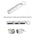 thumbnail image 4 of Small Portable Pill Box Keychain (1 Pack), Aluminium Alloy Mini Pill Organizer Case Container for Purse,Waterproof Metal Pill Holder Medicine Bottle for Outdoor Camping Travel(Silver), 4 of 7