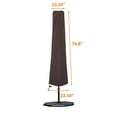 thumbnail image 2 of COVERS&ALL Patio Umbrella / Parasol Cover 12 Oz Waterproof - 100% UV & Weather Resistant - Heavy Duty Umbrella Cover with Air Pockets and Drawstring for Snug fit (Coffee), 2 of 9