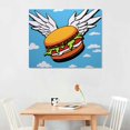 thumbnail image 2 of PIKWEEK  Bob's Burgers Flying Burger Poster Canvas Poster Wall Art Decor Print Picture Paintings for Living Room Bedroom Decoration 16x12in, 2 of 4