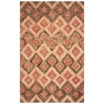 SAFAVIEH Aspen Kristal Geometric Wool Area Rug, Gold/Olive, 5' x 8'