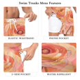 thumbnail image 5 of FORMRS Mens Swim Trunks Mesh Liner Quick Dry Casual Beach Board Shorts with Pockets, Sizes S-2XL, Pink Flowers, 5 of 9