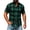 Green, variant on Mens Short Sleeve Button Down Shirts Big And Tall Plaid Tshirts Casual Stand Collar Summer Streetwear Blouses Khaki M