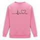 thumbnail image 4 of Amzcrzy Sudadera Para Hombre, Con Estampado De Corazones, Informal, De Manga Larga Y Cuello Redondo, Con Capucha, Color Rosa, 3Xl, 4 of 6