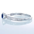 thumbnail image 2 of 1.5 Carat Round cut Vintage Sapphire and Diamond Engagement Ring on 10k White Gold, 2 of 4